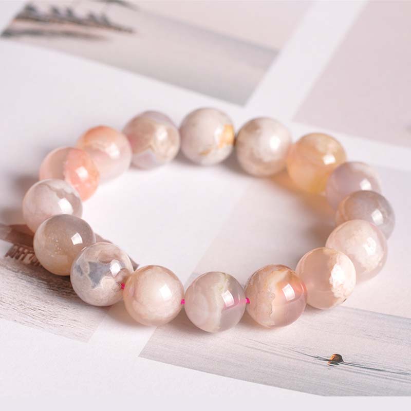 Sakura Agate Bracelet 8mm for Peace & New Beginnings