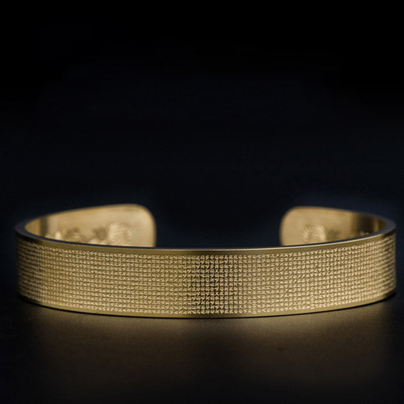 Unisex Titanium Steel Spiritual Bracelet with Shurangama Mantra