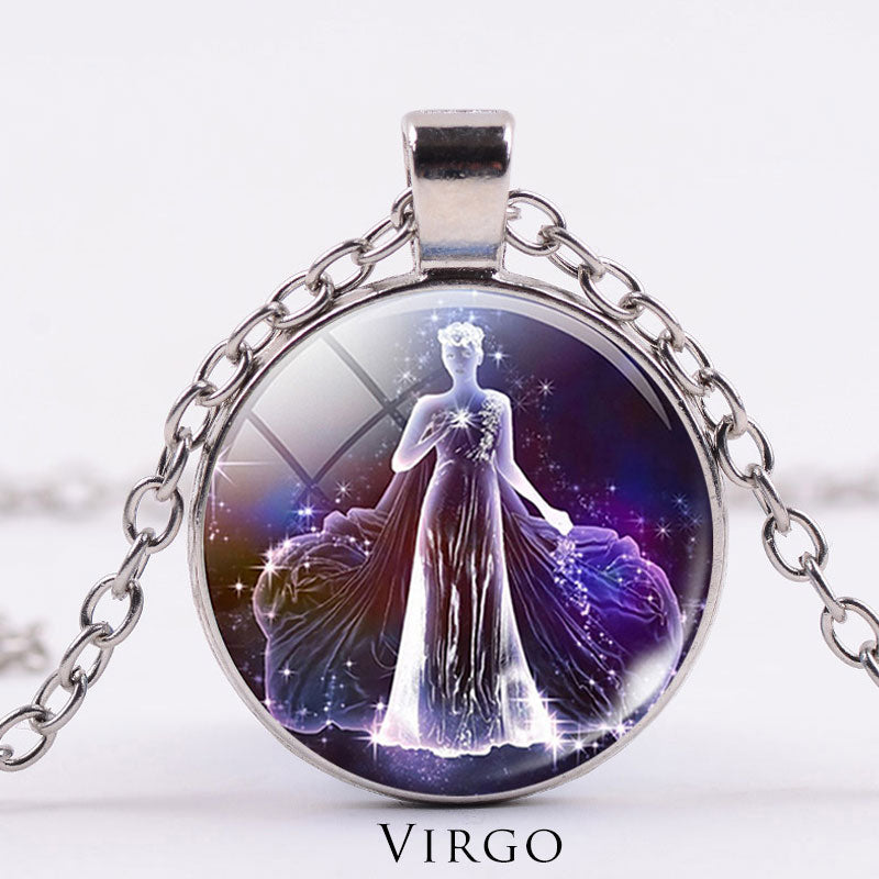 Titanium Steel Zodiac Necklace | 12 Constellations Protection