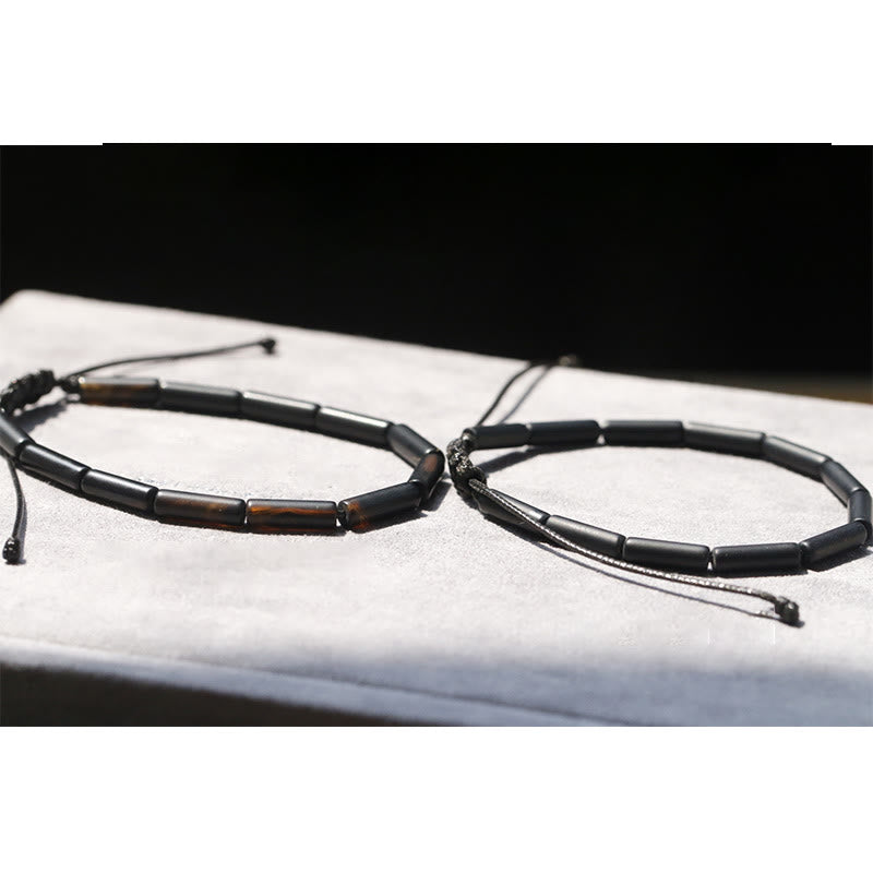 14mm Black Onyx Bead Bracelet for Support & Protection