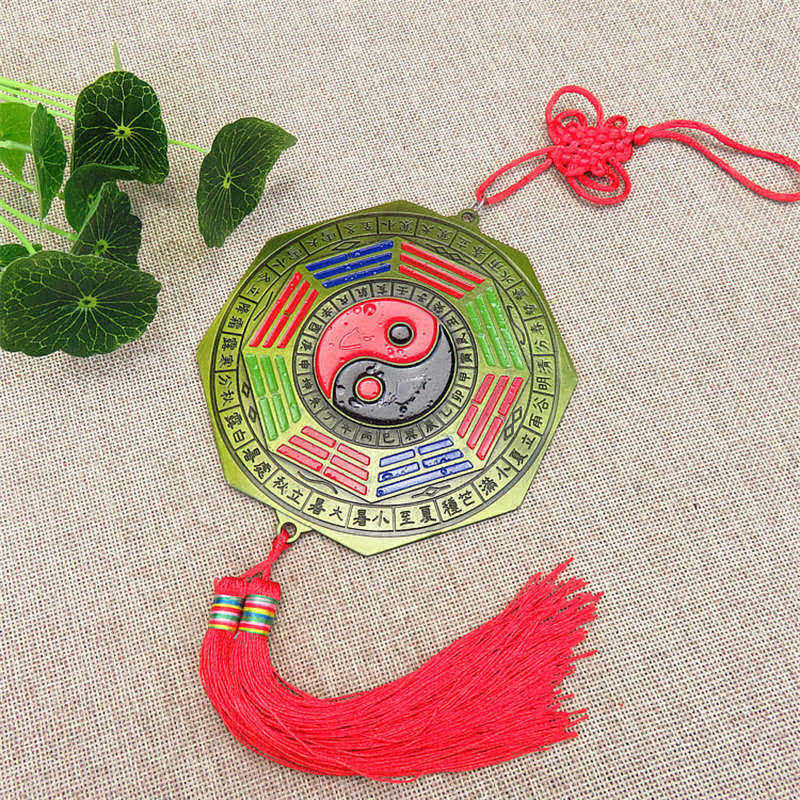 Feng Shui Bagua-Kartenspiegel, 10 cm, chinesischer Knoten, Energiebilanz
