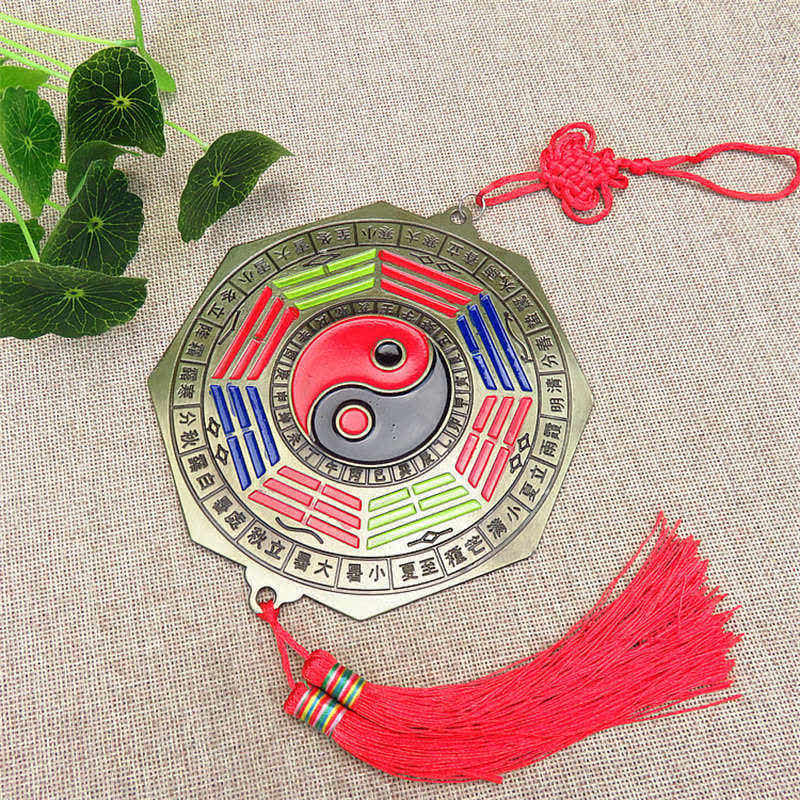 Feng Shui Bagua-Kartenspiegel, 10 cm, chinesischer Knoten, Energiebilanz