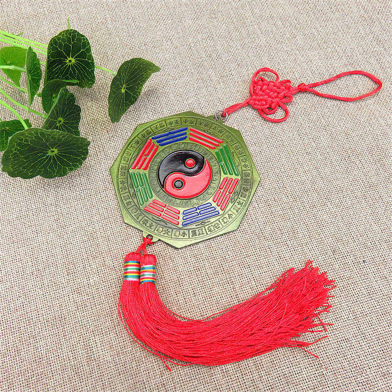 Feng Shui Bagua-Kartenspiegel, 10 cm, chinesischer Knoten, Energiebilanz