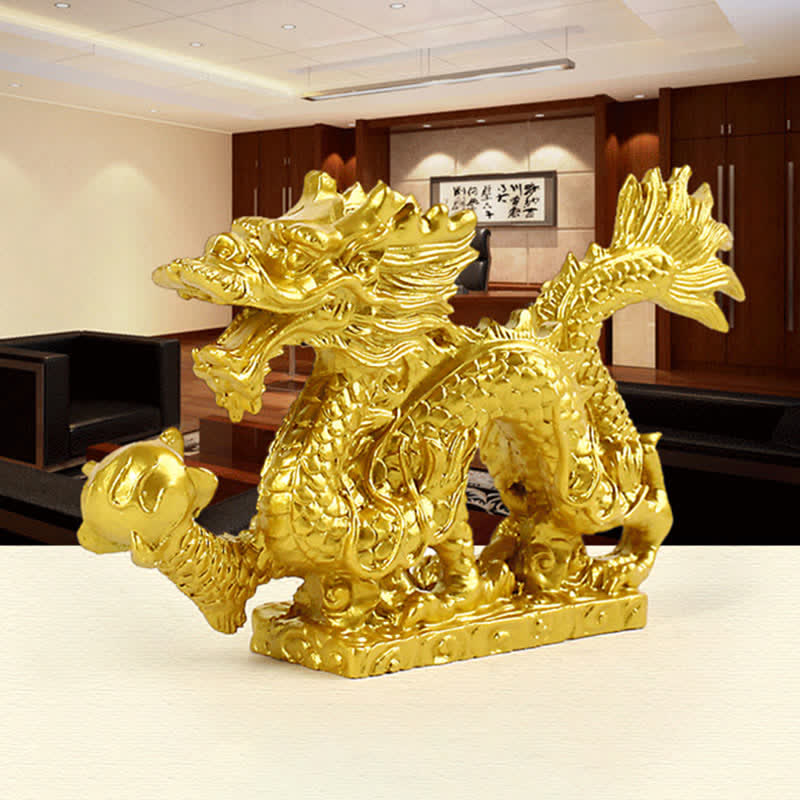 Feng Shui Chinesische Drachenstatue Dekoration für Wohlstand