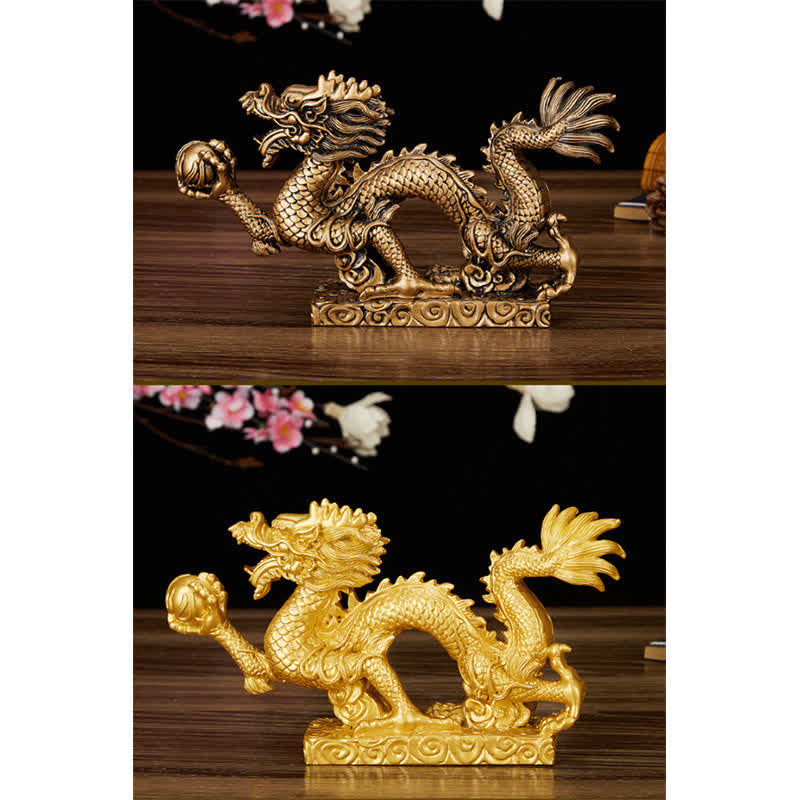 Feng Shui Chinesische Drachenstatue Dekoration für Wohlstand
