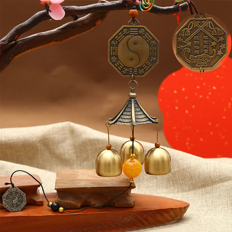 Feng Shui Kupfer-Windspielglocke für Glück und Harmonie