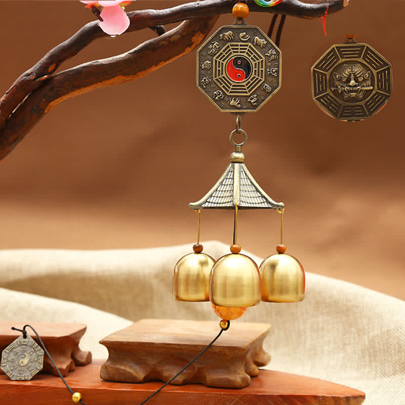 Feng Shui Kupfer-Windspielglocke für Glück und Harmonie