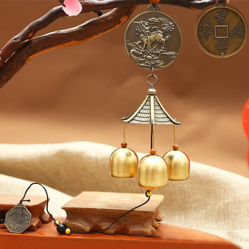 Feng Shui Kupfer-Windspielglocke für Glück und Harmonie