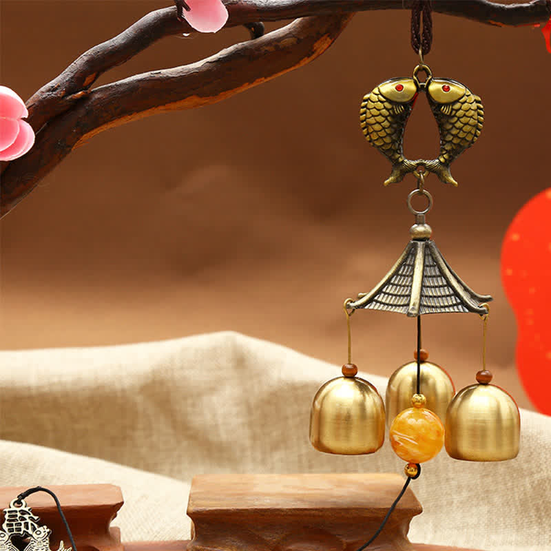 Feng Shui Kupfer-Windspielglocke für Glück und Harmonie