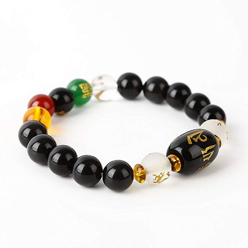 Feng Shui Obsidian Edelstein Armband