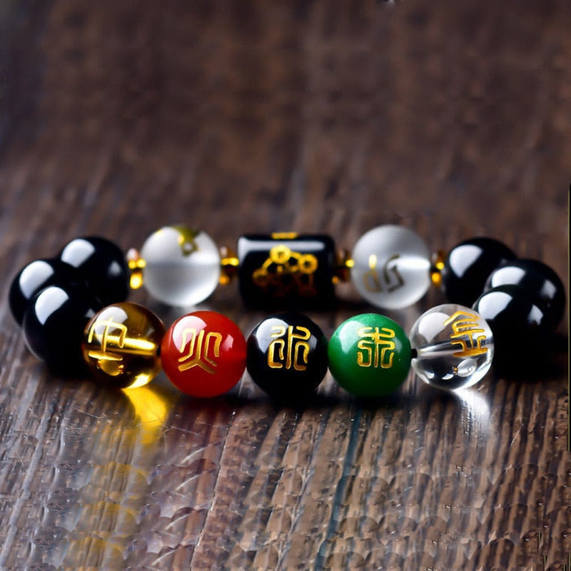 Feng Shui Obsidian Edelstein Armband