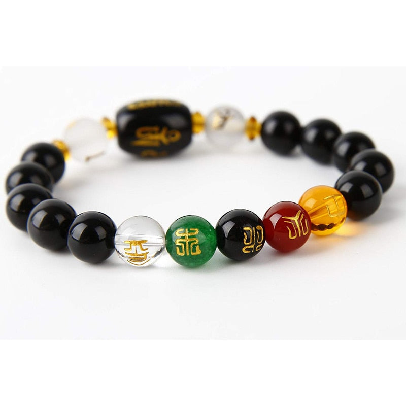 Feng Shui Obsidian Edelstein Armband