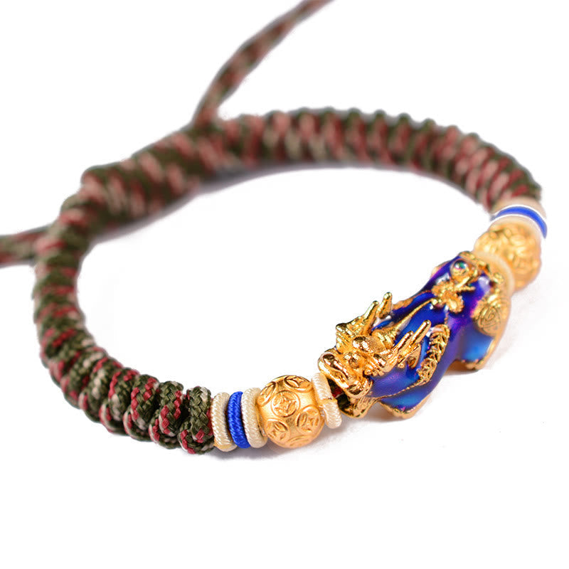 Feng Shui Pixiu Farbwechsel Kupfermünze Armband