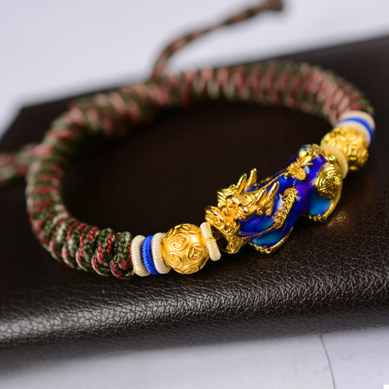 Feng Shui Pixiu Farbwechsel Kupfermünze Armband