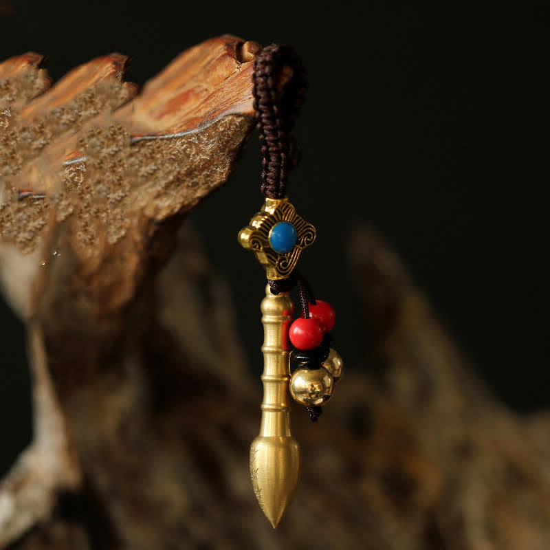 Feng Shui Yin Yang Bagua Balance Schlüsselanhänger Kupfer Messing