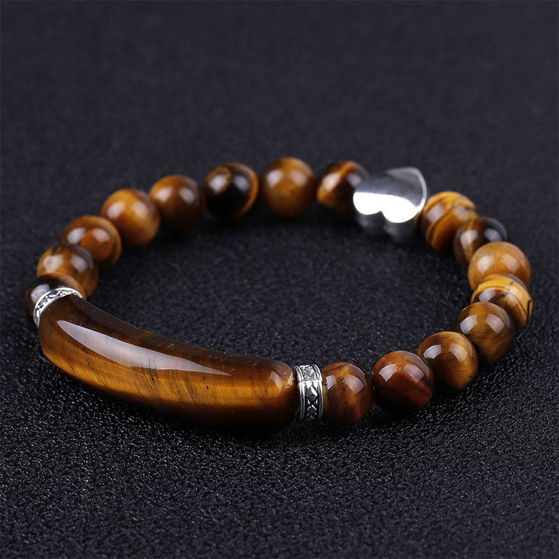 Unisex Green Aventurine Crystal Heart Spiritual Bracelet