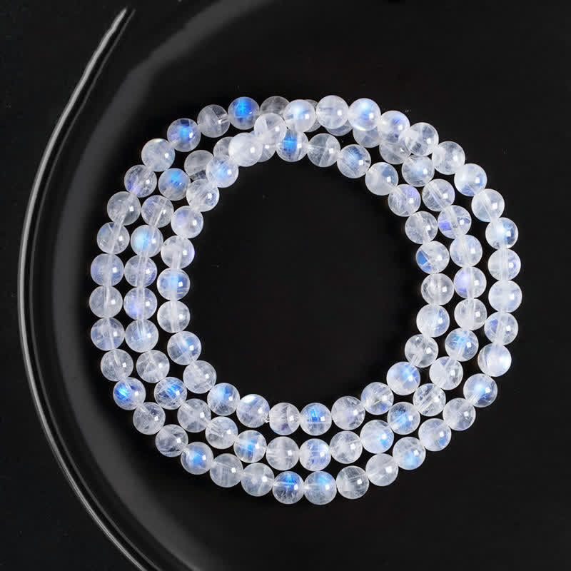 5mm Genuine Moonstone Healing Bracelet for Positive Energy
