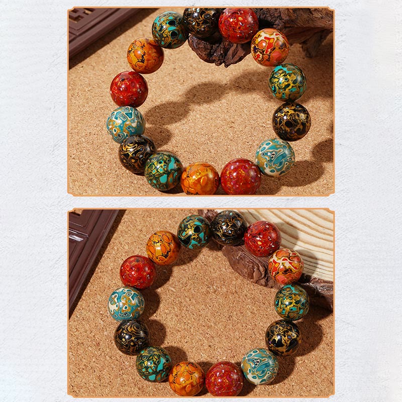 Spiritual Natural Lacquer Beads Calm Bracelet 16mm
