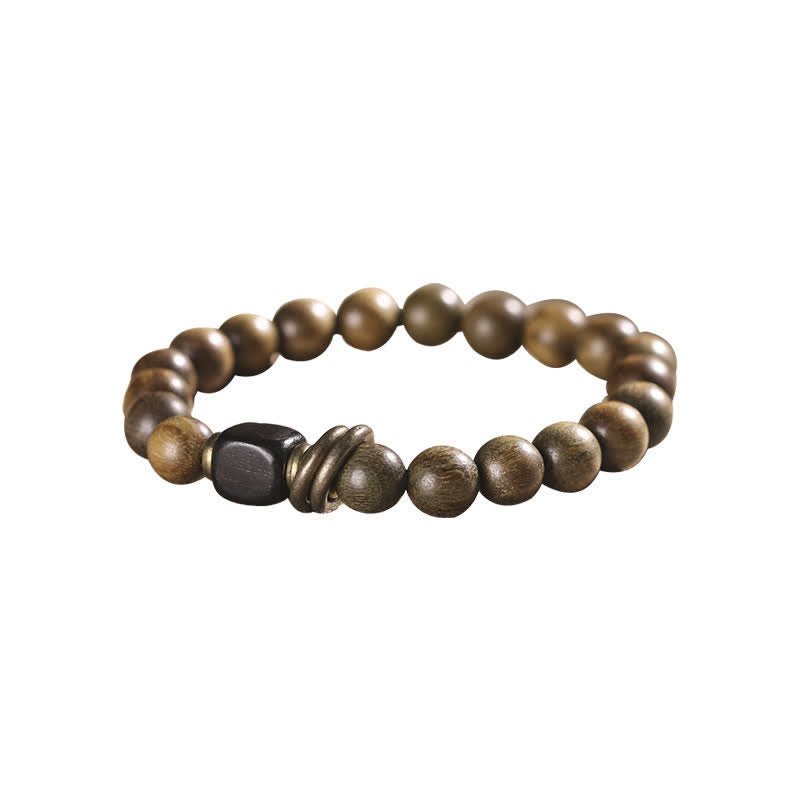 Unisex Green Sandalwood Soothing Peace Bracelet 8mm Beads