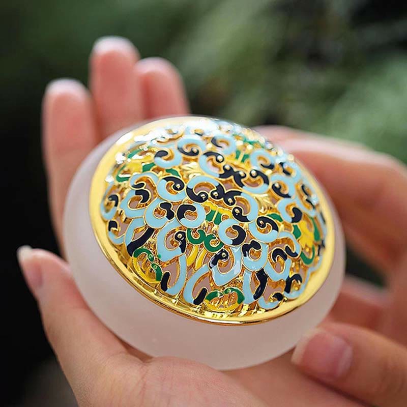 Liuli Kristall-Lotus-Räuchergefäß für Meditation und Heilung