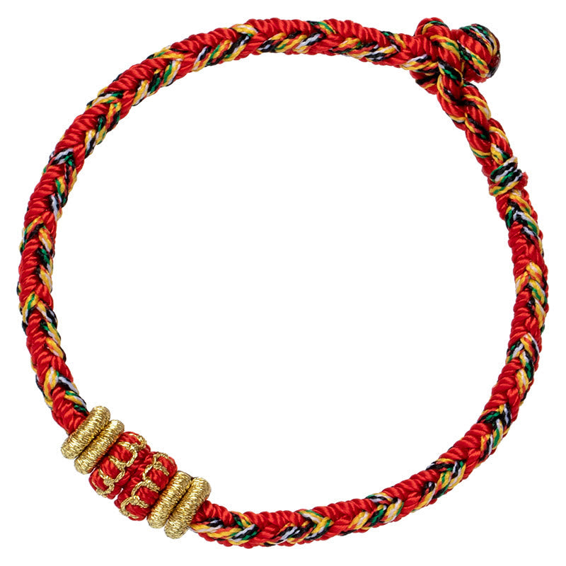 Handgefertigtes rotes Schnurarmband mit chinesischem Tierkreiszeichen für Glück und Stärke