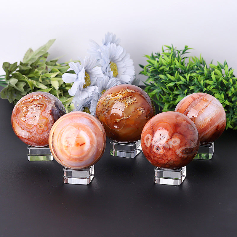 Fire Quartz Crystal Sphere 2-4 inch Polished Orb