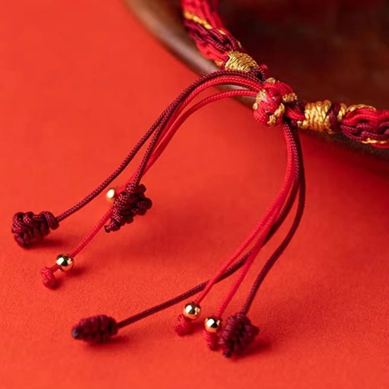 Fünf Richtungen Götter des Reichtums Rotes Schnurarmband Schutz