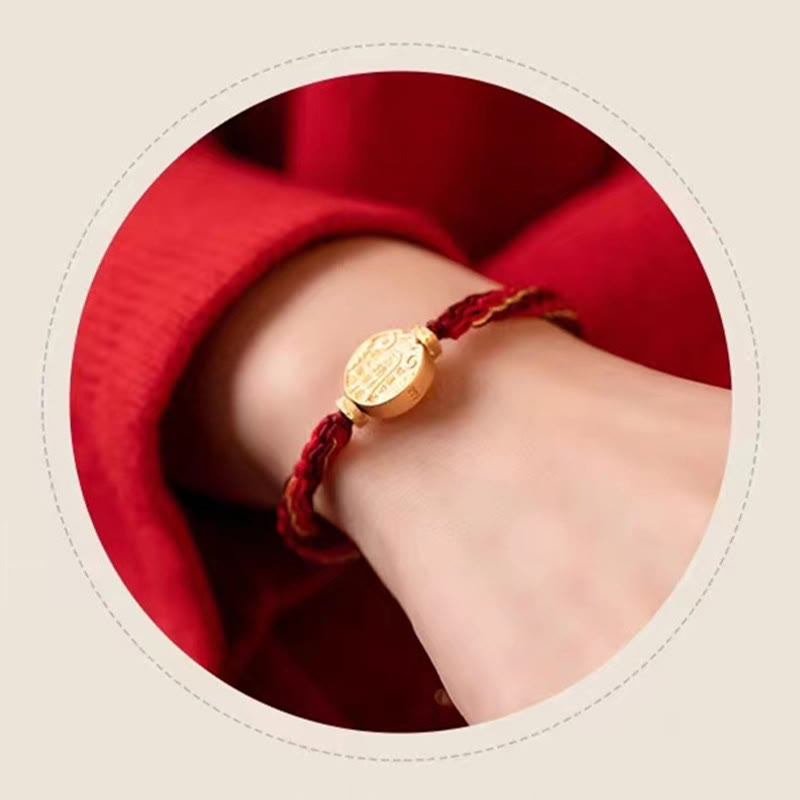 Fünf Richtungen Götter des Reichtums Rotes Schnurarmband Schutz