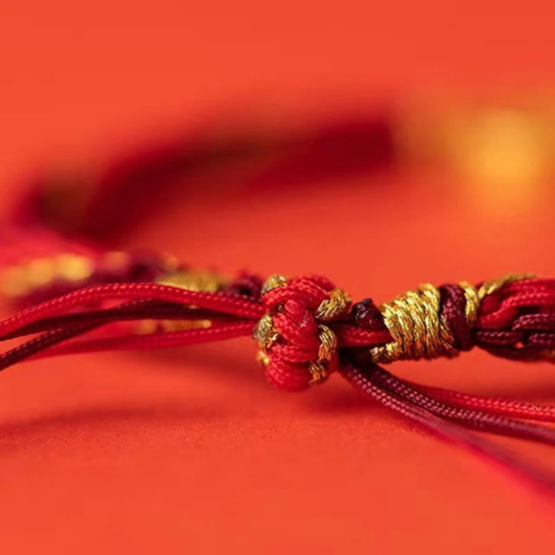 Fünf Richtungen Götter des Reichtums Rotes Schnurarmband Schutz