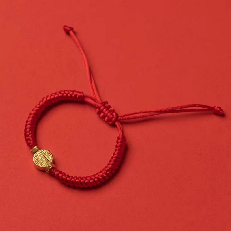 Fünf Richtungen Götter des Reichtums Rotes Schnurarmband Schutz