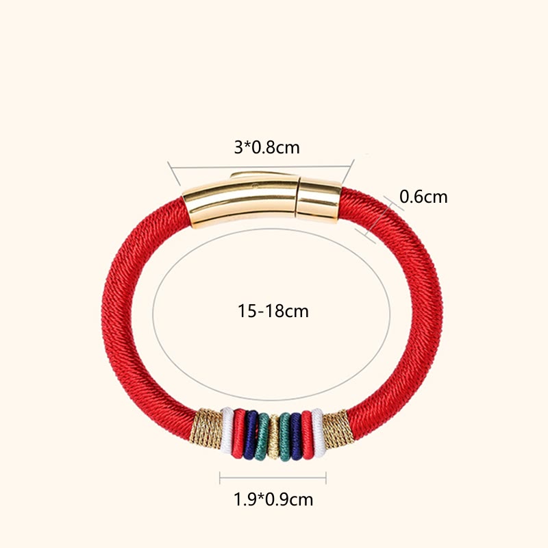 Fünf Elemente Rotes Schnurarmband | King Kong Knoten, Schutz &amp; Glück