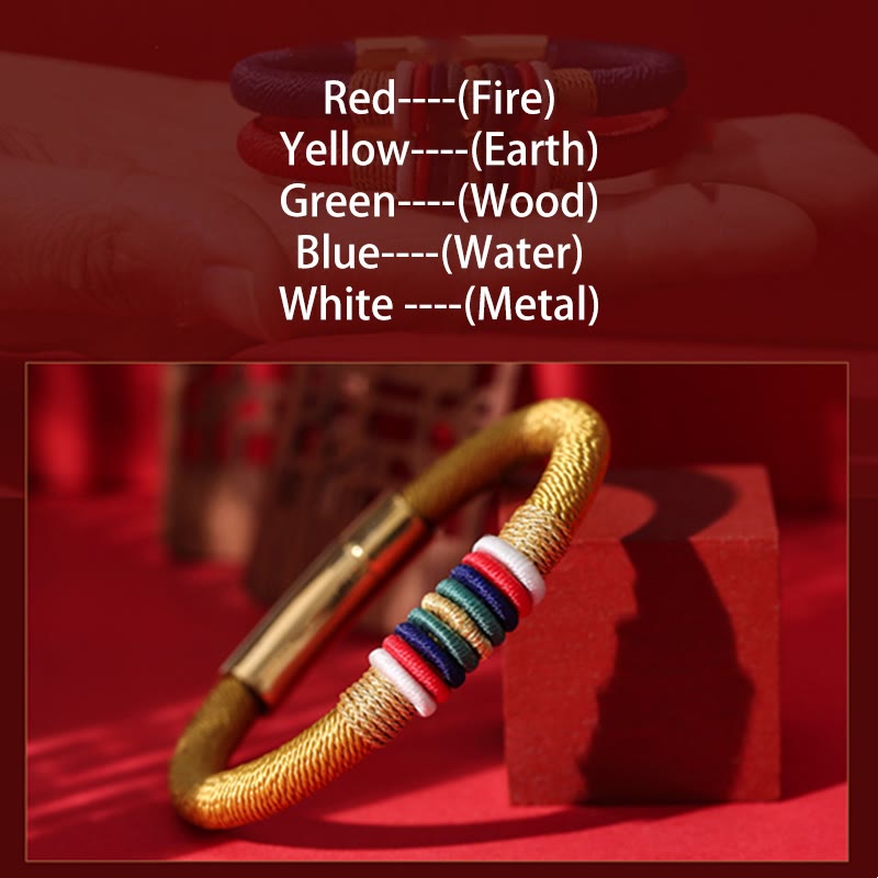 Fünf Elemente Rotes Schnurarmband | King Kong Knoten, Schutz &amp; Glück