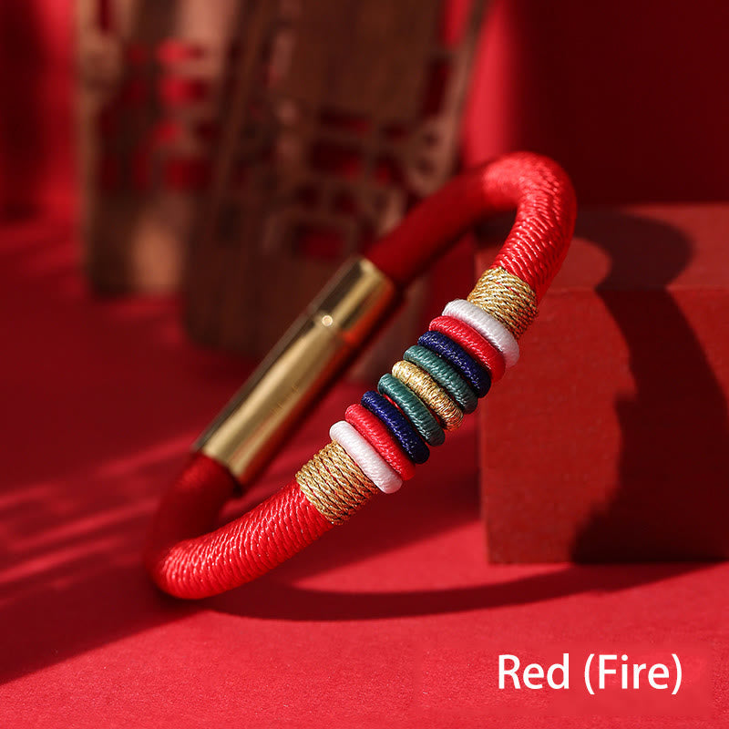 Fünf Elemente Rotes Schnurarmband | King Kong Knoten, Schutz &amp; Glück