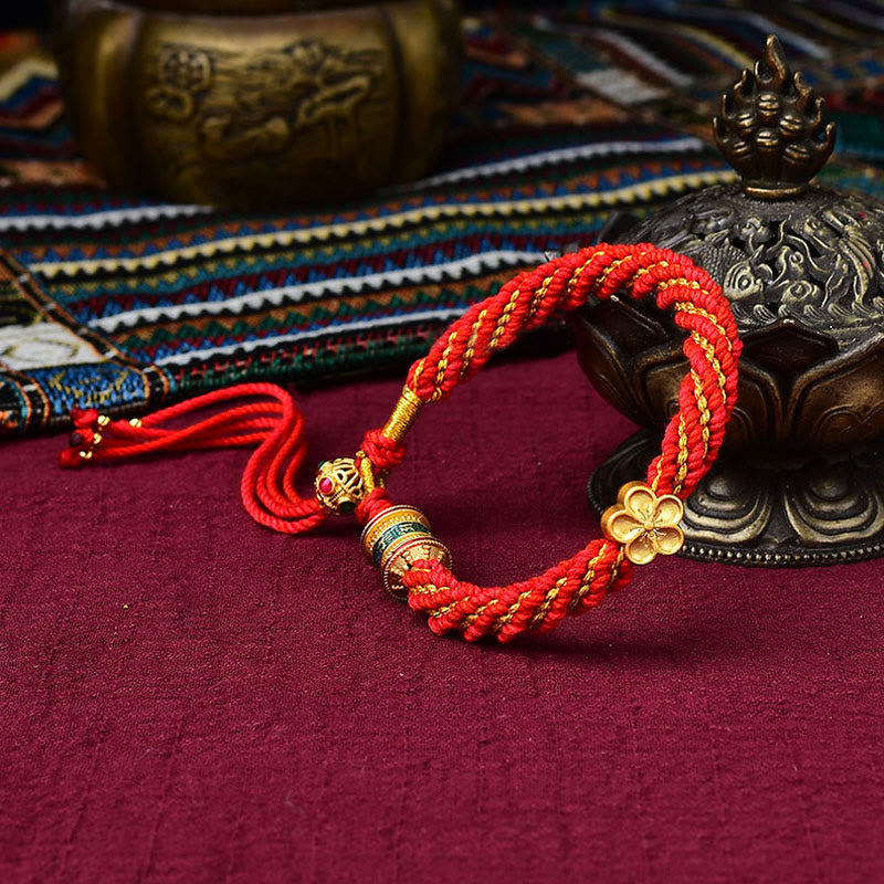 Fünf Götter des Reichtums Rotes Schutzarmband
