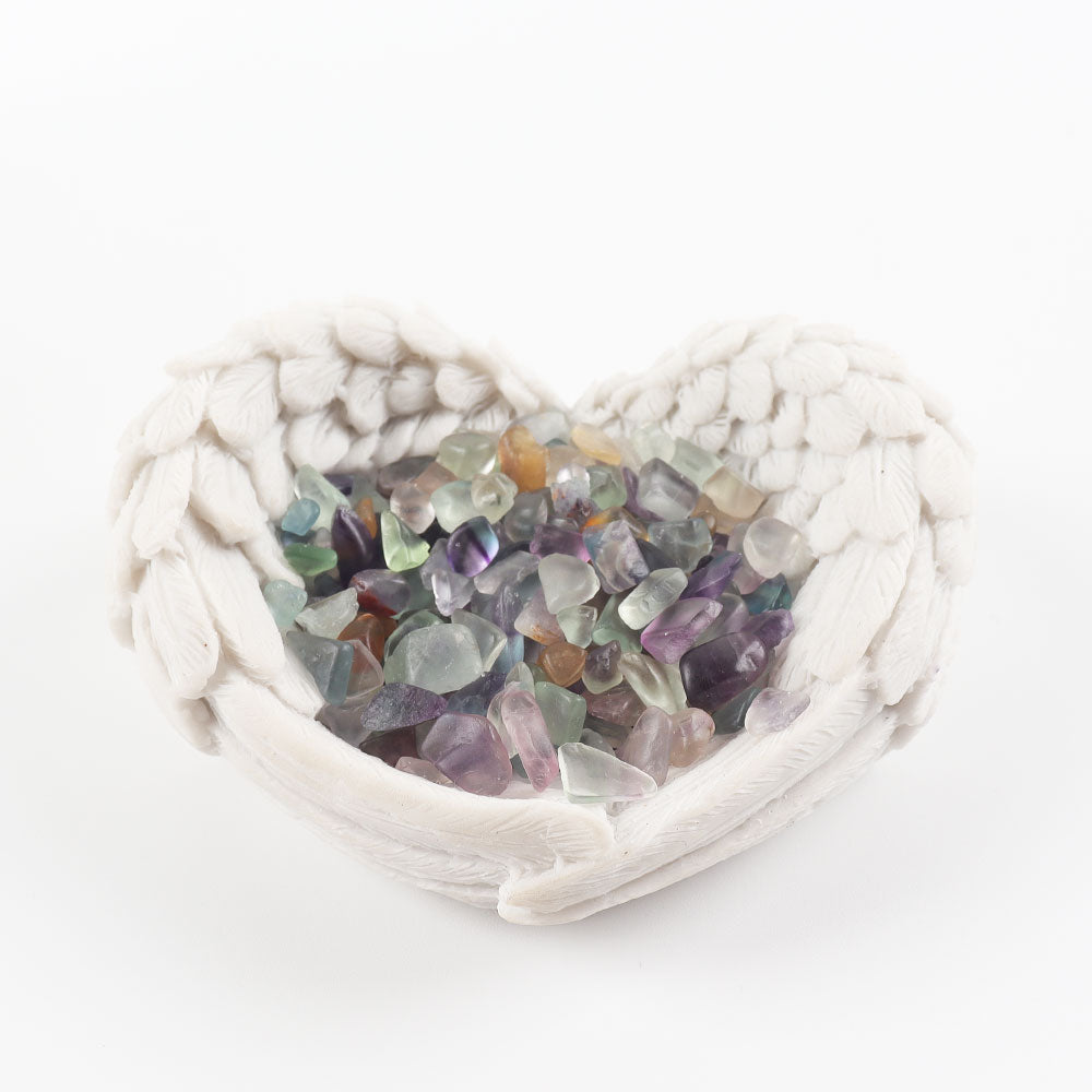 Fluorit-Kristallsplitter, 5–7 mm, polierte Trommelsteine