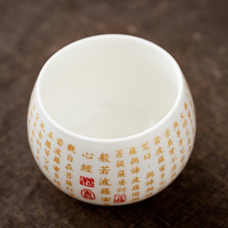 Keramik-Gaiwan mit Fu-Charakter, 150 ml, Meditationstee-Set