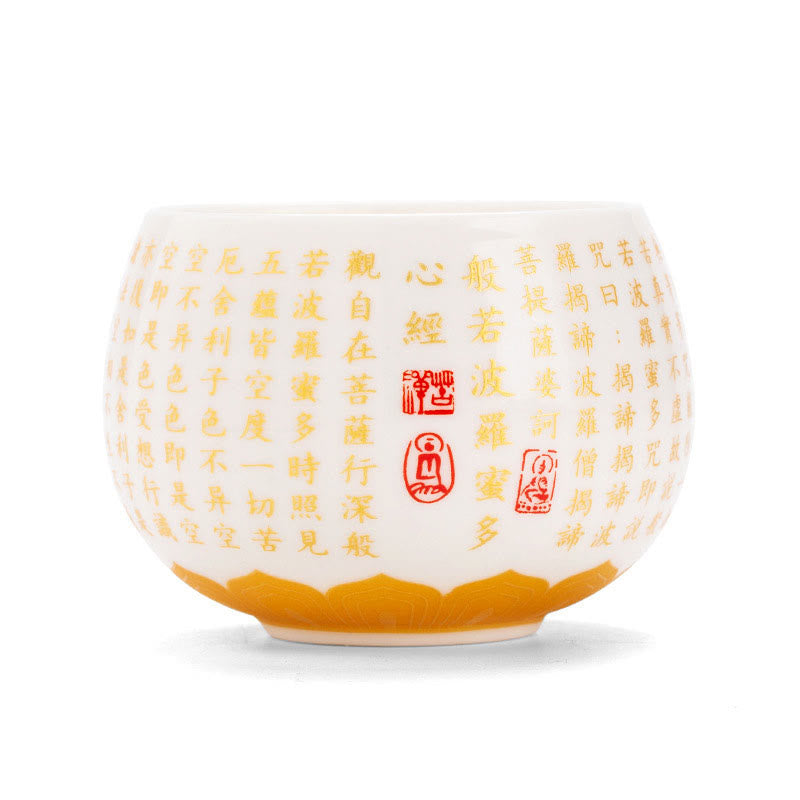 Keramik-Gaiwan mit Fu-Charakter, 150 ml, Meditationstee-Set
