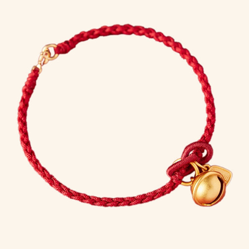 Rotes Armband mit Fu-Charakter für Glück und Freude