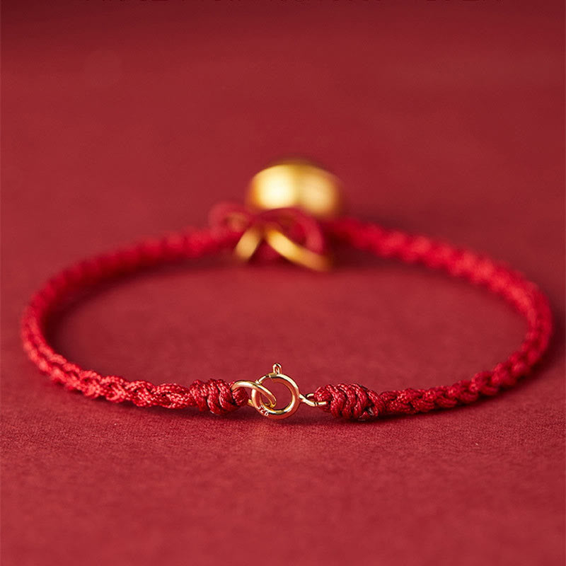 Rotes Armband mit Fu-Charakter für Glück und Freude