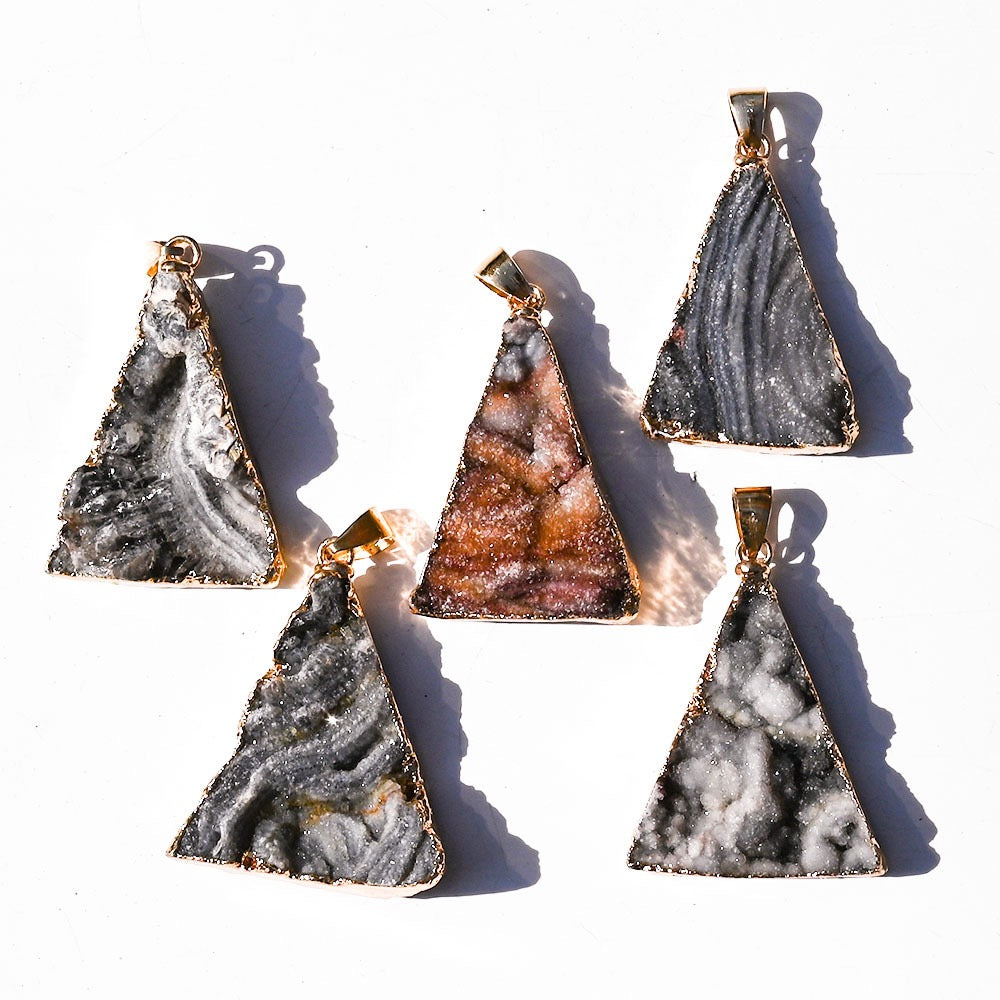 Galaxy Druzy Achat Anhänger 1,6 Zoll Kristall Heilung Halskette