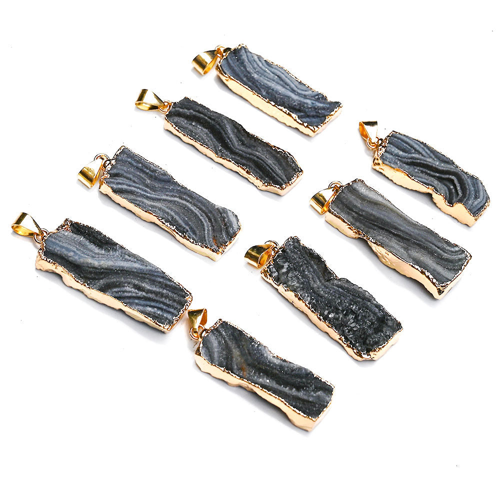 Galaxy Druzy Achat Anhänger 1,6 Zoll Kristall Heilung Halskette