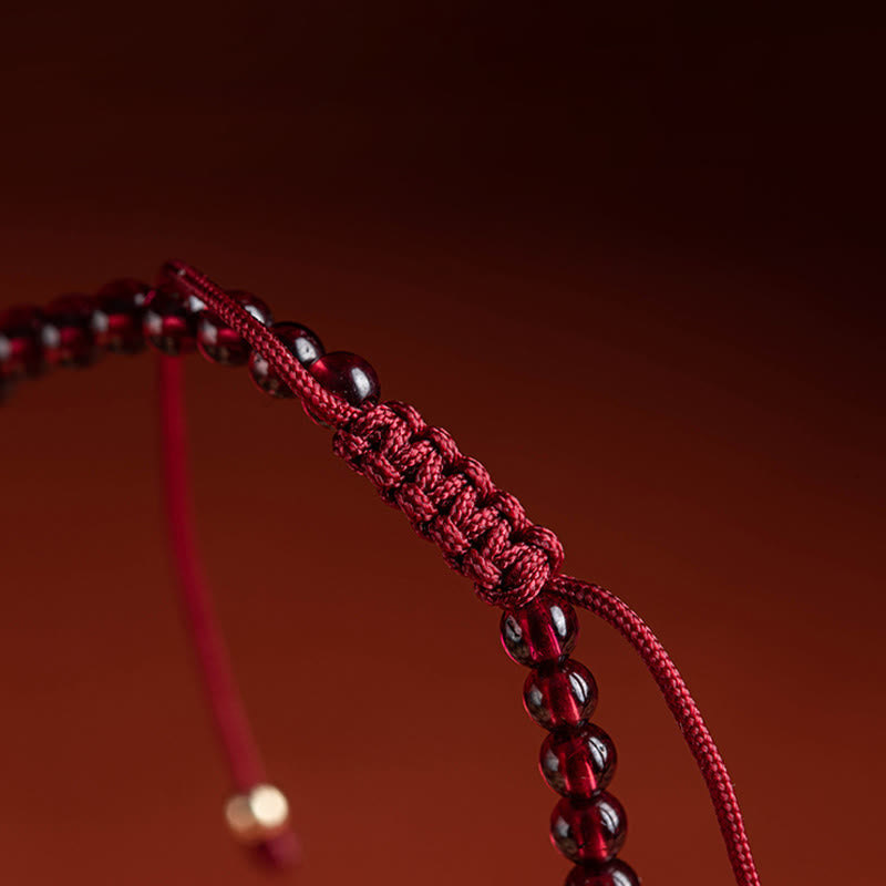 Granat-Zinnober-Pixiu-Armband für Ruhe und Segen