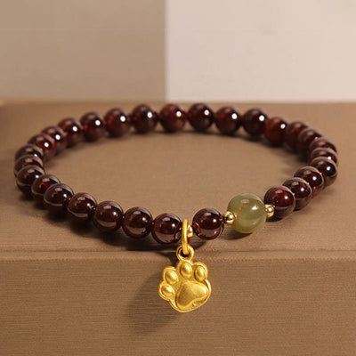 Granat- und Hetian-Jade-Armband für Ruhe und Ausgeglichenheit