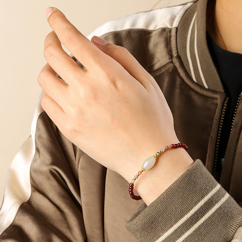 Granat-Jade-Turmalin-Passionsarmband für positive Veränderungen