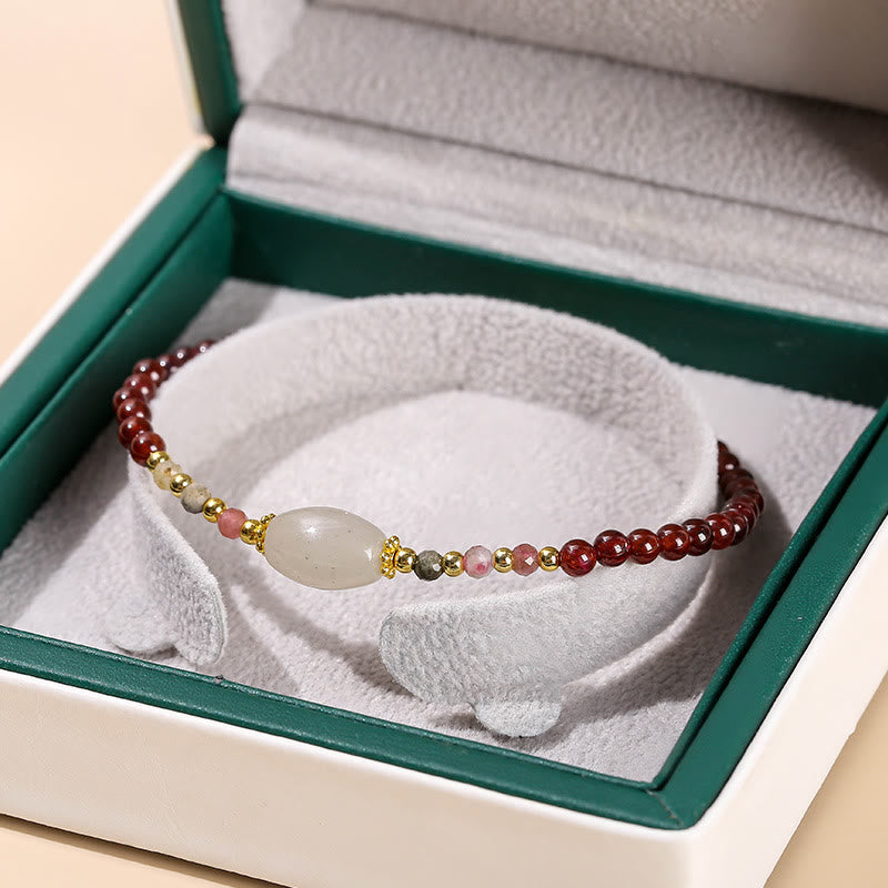 Granat-Jade-Turmalin-Passionsarmband für positive Veränderungen