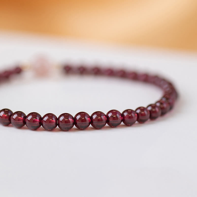 Granat &amp; Erdbeerquarz Ruhiges Heilarmband