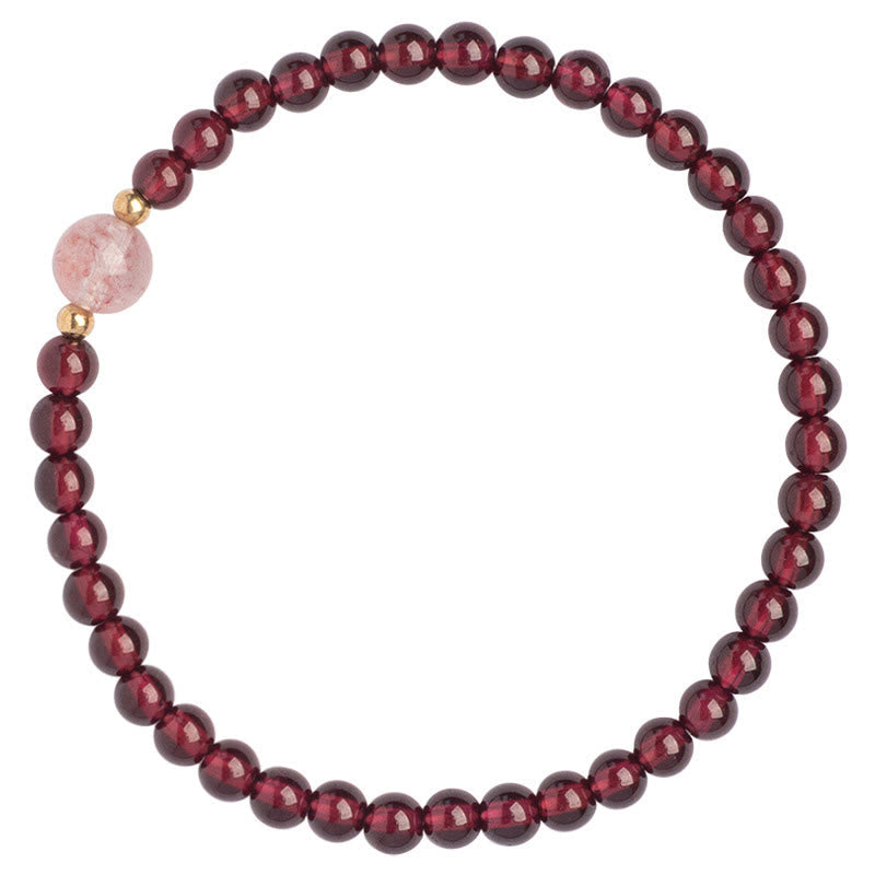 Granat &amp; Erdbeerquarz Ruhiges Heilarmband