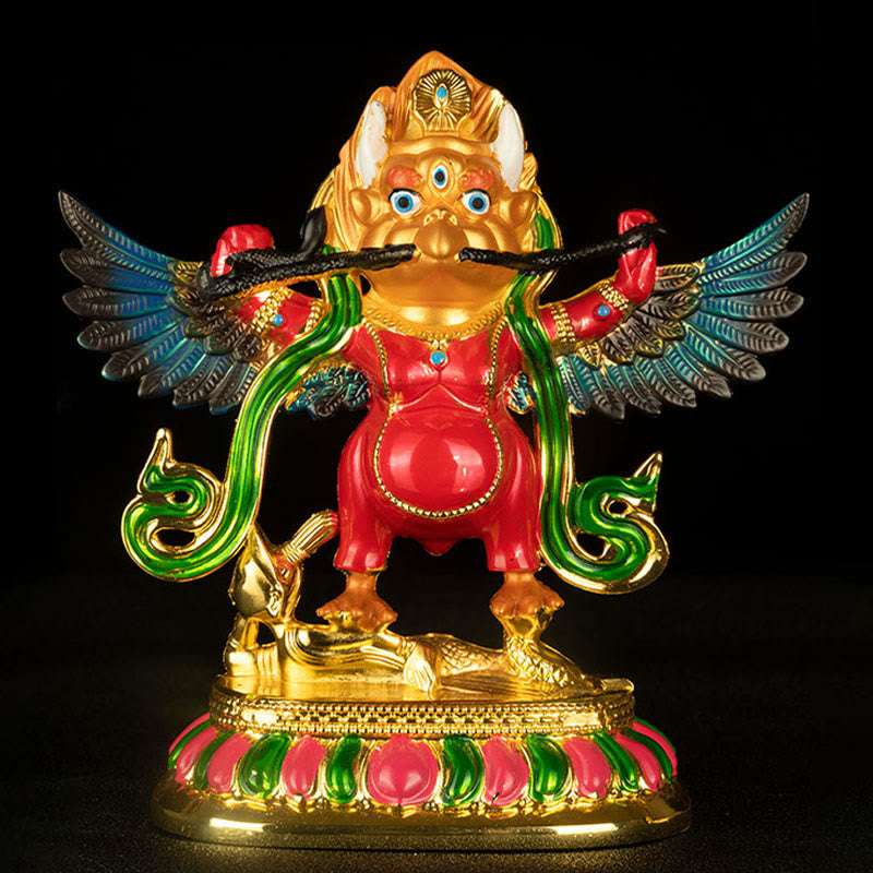 Spirituelle Statue des Garuda-Vogels | Schutzfigur aus Legierung für das Zuhause