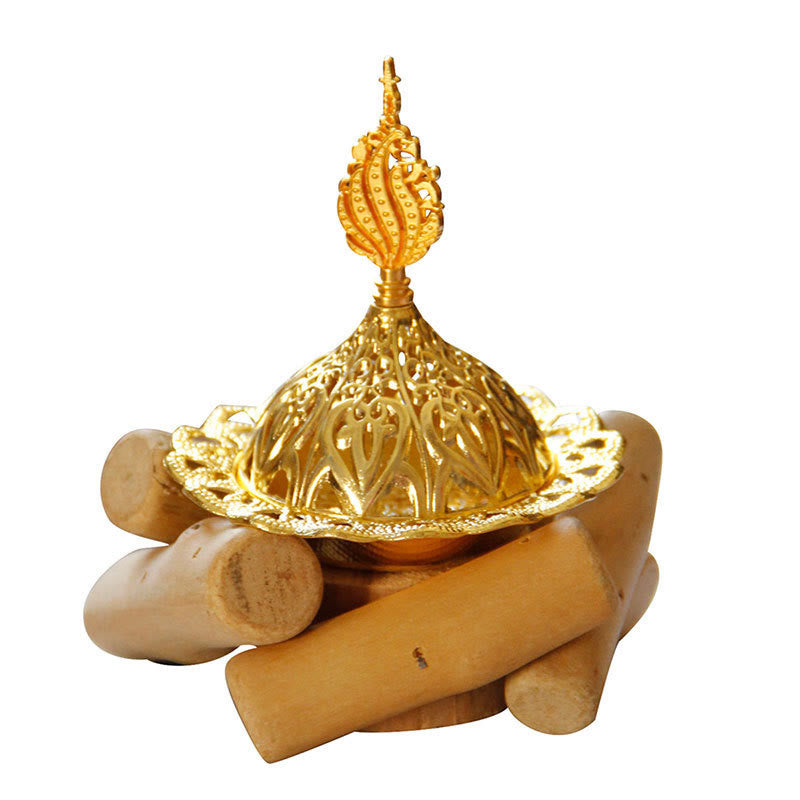 Mini-Räuchergefäß aus Goldlegierung für Meditation und Entspannung