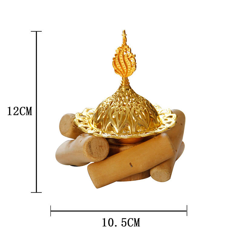Mini-Räuchergefäß aus Goldlegierung für Meditation und Entspannung